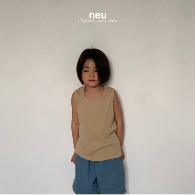 Neu - Korean Children Fashion - #kidzfashiontrend - Rib Sleeveless Tee - 4