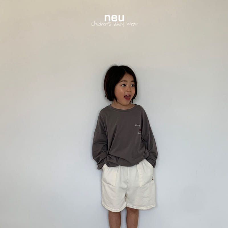 Neu - Korean Children Fashion - #discoveringself - Half Moon Terry Pants - 3