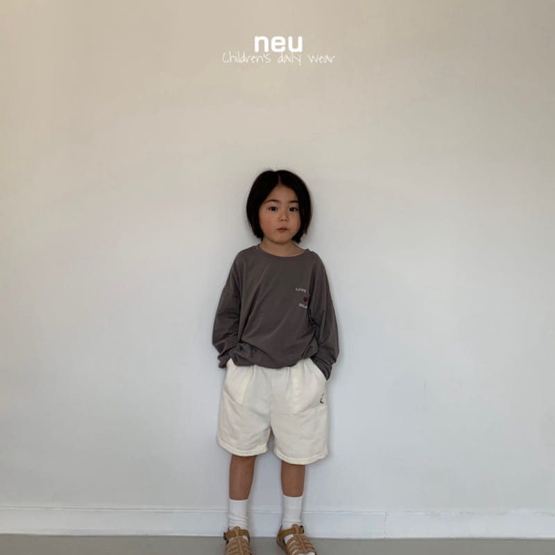 Neu - Korean Children Fashion - #discoveringself - Half Moon Terry Pants - 4