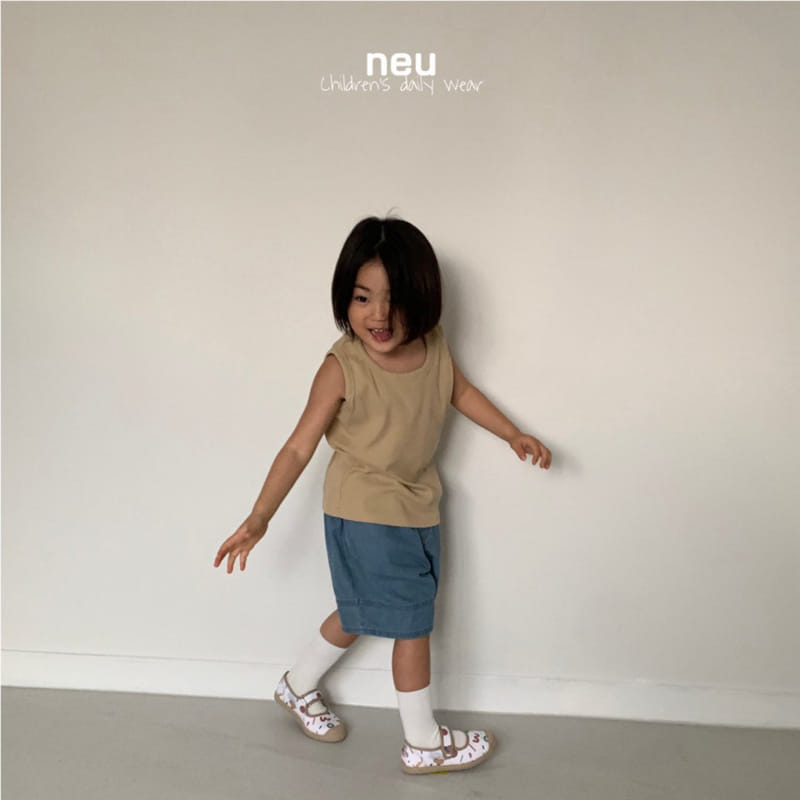 Neu - Korean Children Fashion - #magicofchildhood - Rib Sleeveless Tee - 6