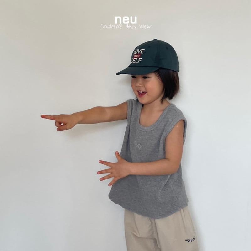 Neu - Korean Children Fashion - #minifashionista - Waffle Sleeveless Tee - 8