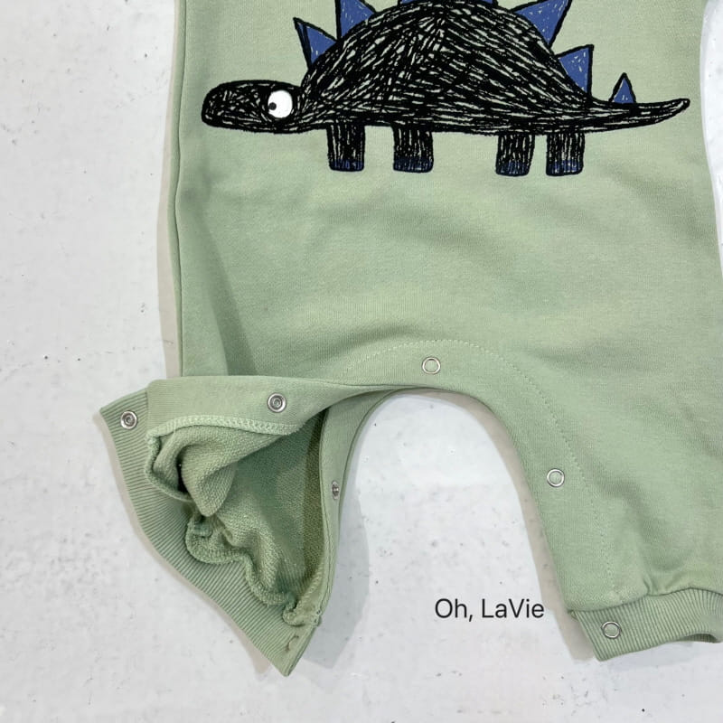 Oh lavie - Korean Baby Fashion - #babyfashion - Stegosaurus Bonnet Bosy Suit Set - 8