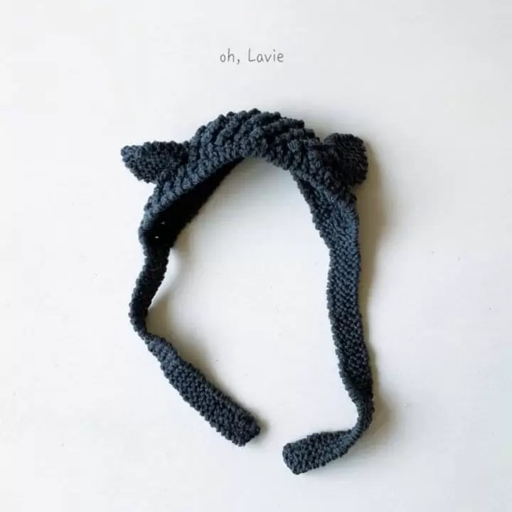 Oh-lavie - Korean Baby Fashion - #babyoutfit - Cat Knit Ear Muffler - 2