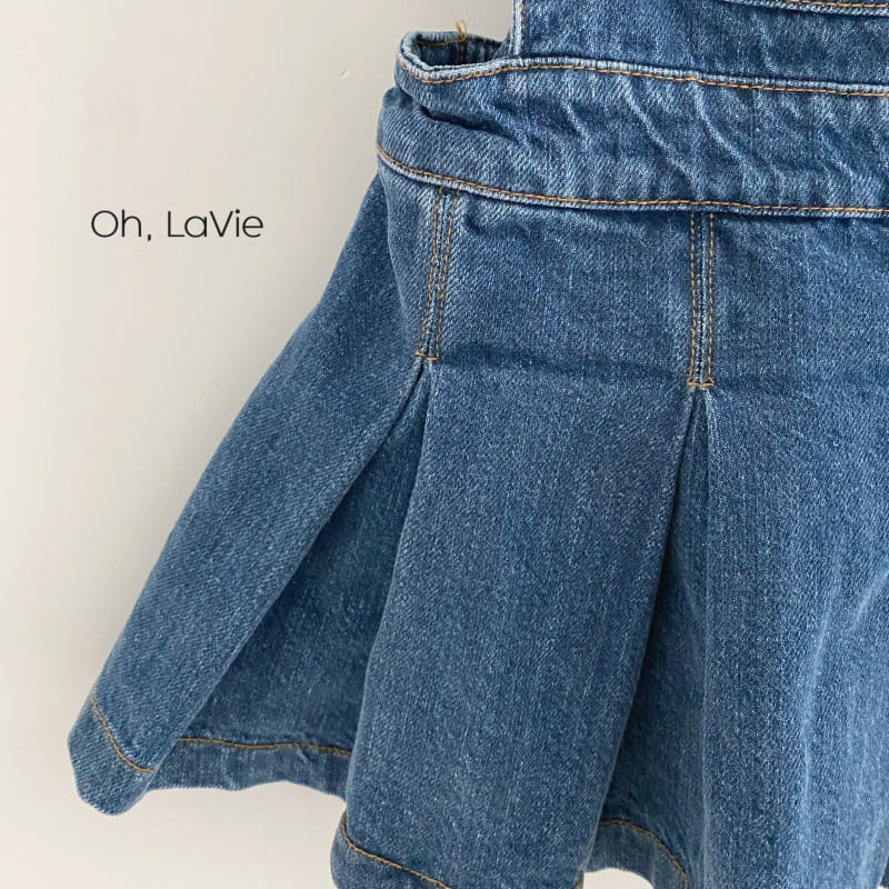 Oh lavie - Korean Children Fashion - #Kfashion4kids - Denim Dungarees Tennis Skirt - 9