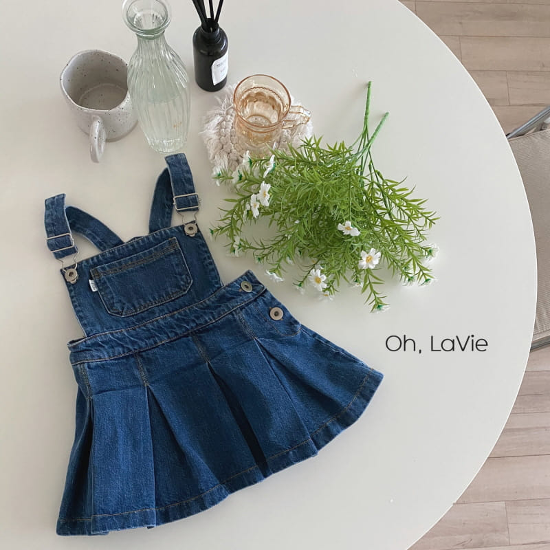 Oh lavie - Korean Children Fashion - #childofig - Denim Dungarees Tennis Junior Skirt - 2