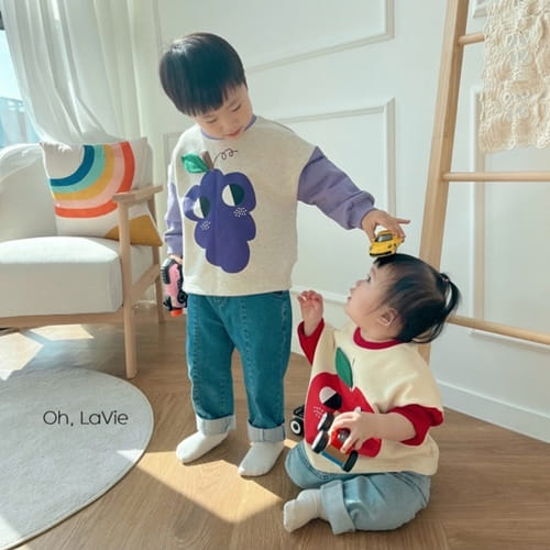 Oh-lavie - Korean Children Fashion - #childofig - Grape Apple Sweatshirt