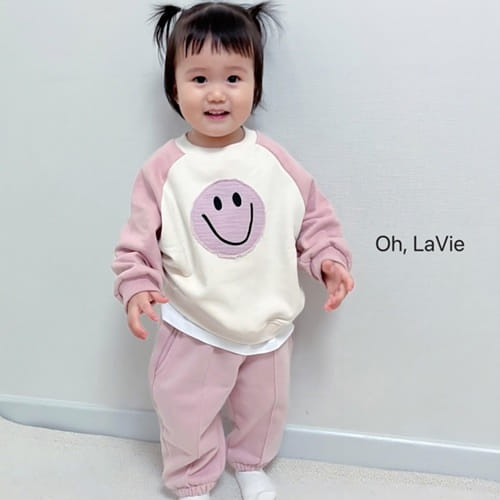 Oh-lavie - Korean Children Fashion - #childofig - Smile Patch Top Bottom Set