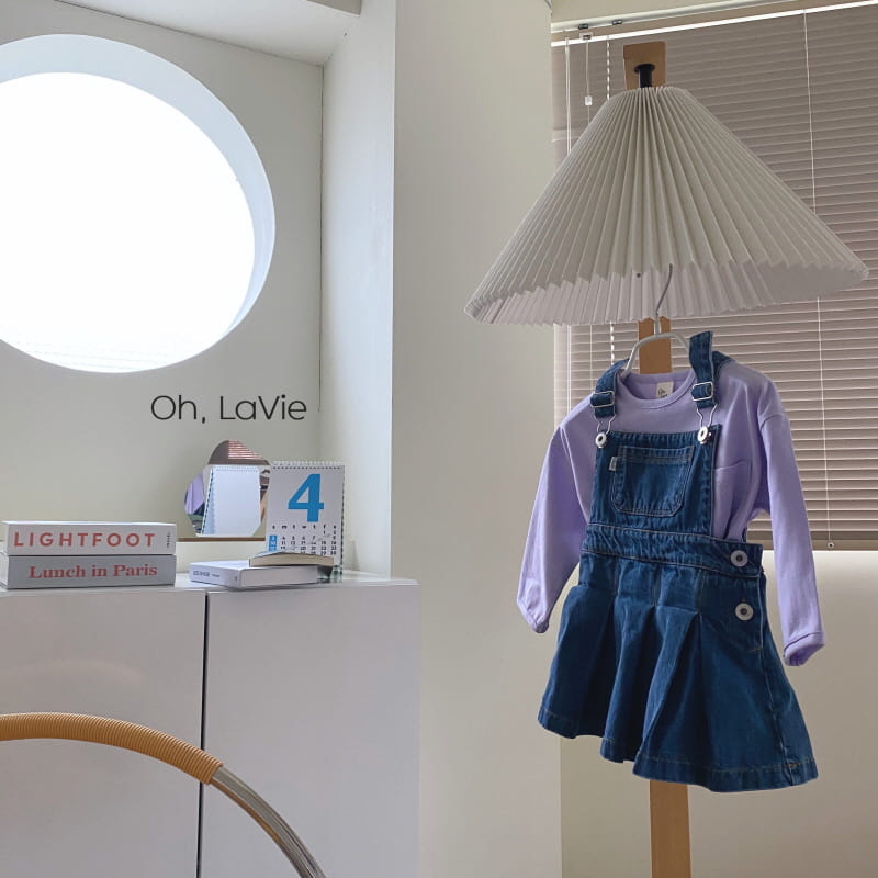 Oh lavie - Korean Children Fashion - #childrensboutique - Denim Dungarees Tennis Junior Skirt - 3