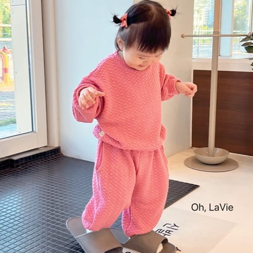 Oh-lavie - Korean Children Fashion - #designkidswear - Jacquard Top Bottom Set