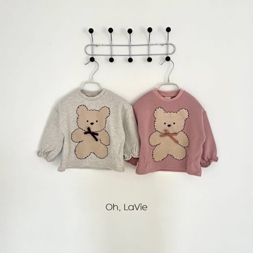 Oh-lavie - Korean Children Fashion - #fashionkids - Bear Ribbon Sweatshirt