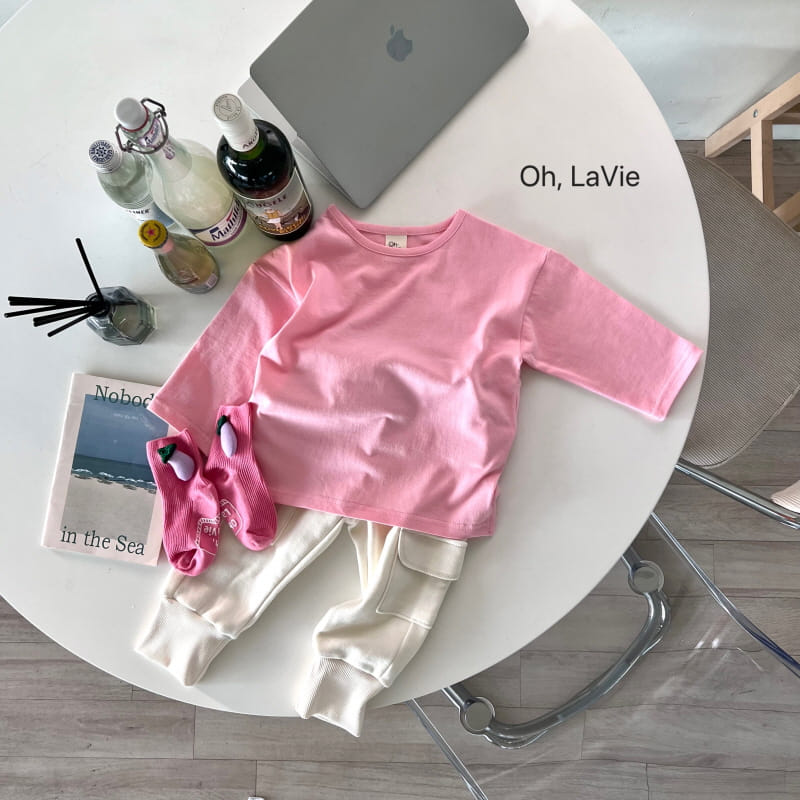 Oh lavie - Korean Children Fashion - #kidsshorts - Long Sleeve Single Layered Tee Junior - 2