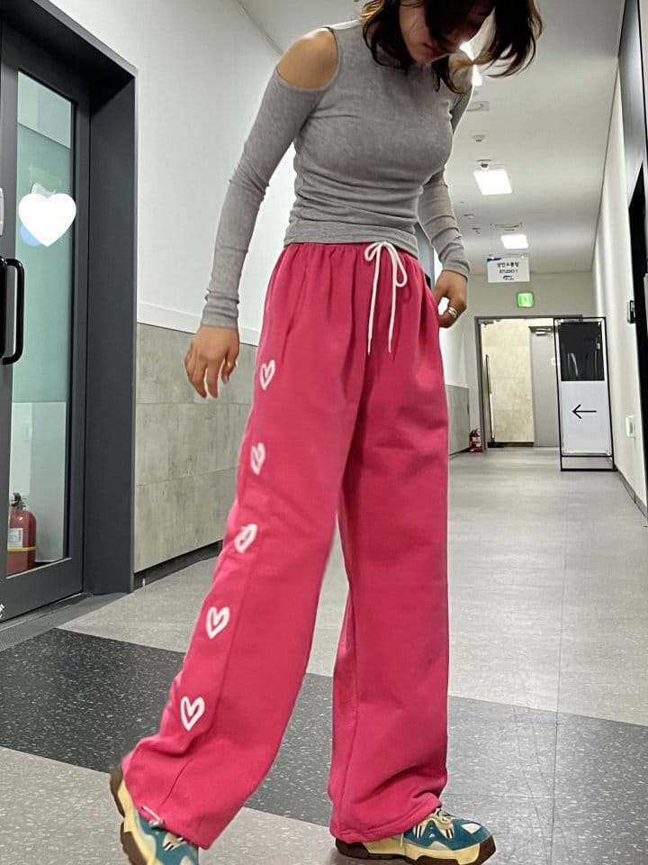 One the woman - Korean Women Fashion - #momslook - Spring Heart Pants - 7