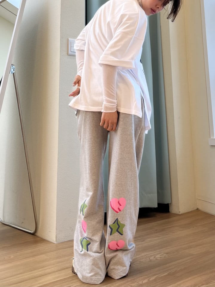 One the woman - Korean Women Fashion - #restrostyle - Star Wide Pants - 3