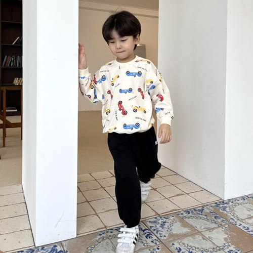 P.o.m - Korean Children Fashion - #fashionkids - Car Sweatshirt