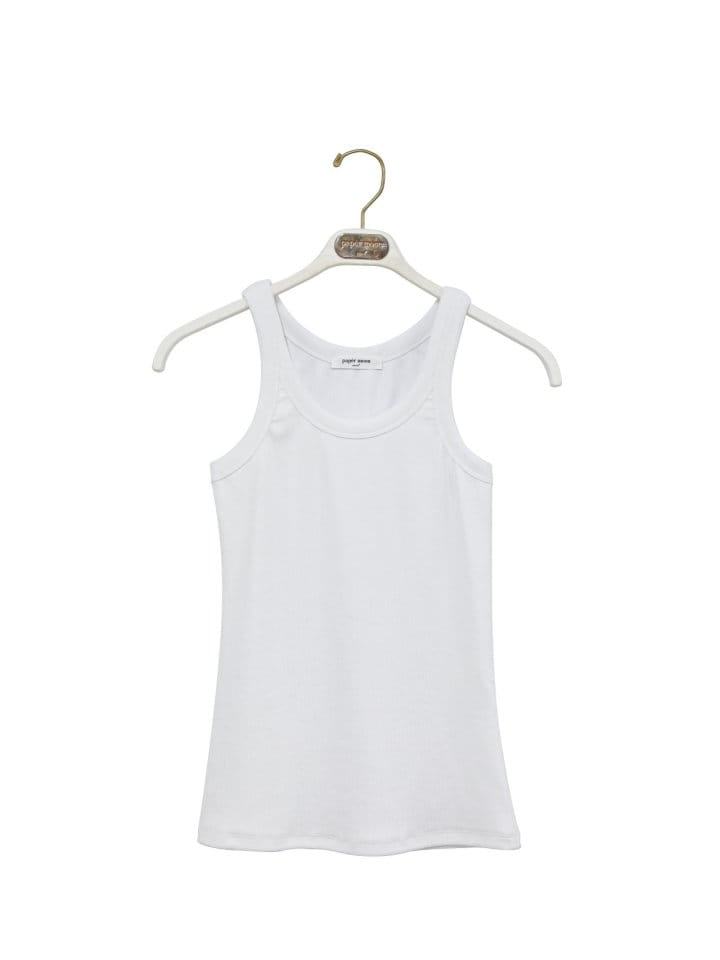 Paper Moon - Korean Women Fashion - #womensfashion - Sleeveless Rib Jersey Tank Top  - 2