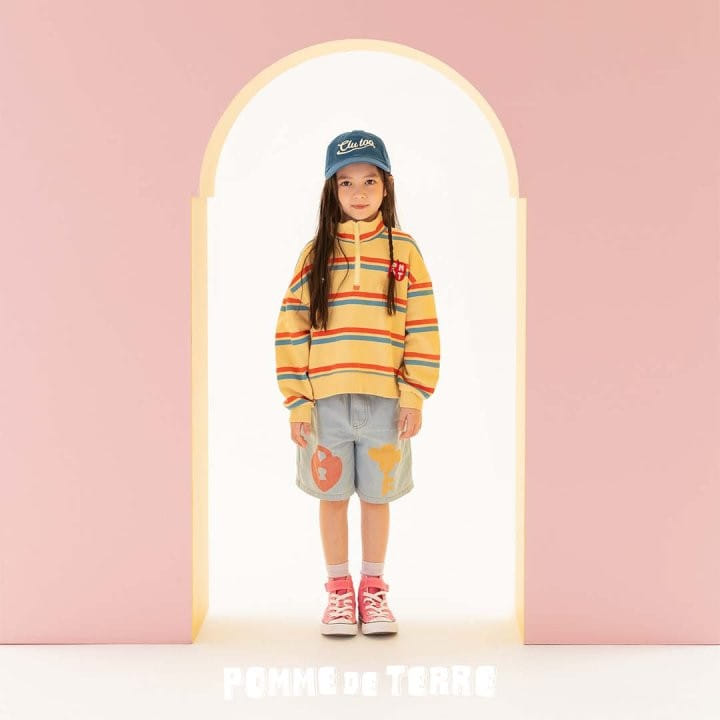 Pomme de terre - Korean Children Fashion - #magicofchildhood - Pomme ST Half Zip Up