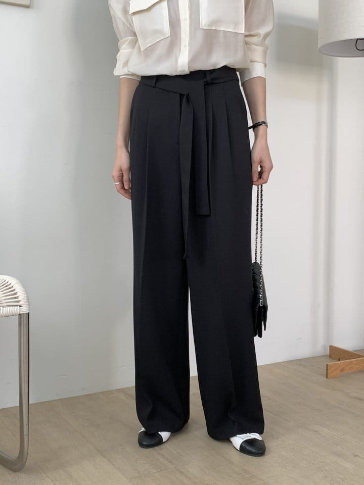 Renouveau - Korean Women Fashion - #pursuepretty - With Belt Slacks