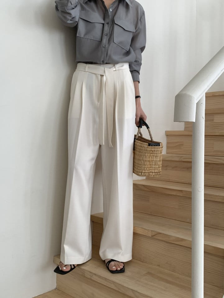 Renouveau - Korean Women Fashion - #romanticstyle - With Belt Slacks - 3