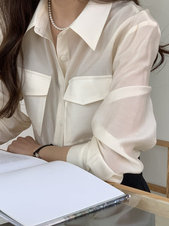 Renouveau - Korean Women Fashion - #womensfashion - Tencel Pocket Shirt - 9