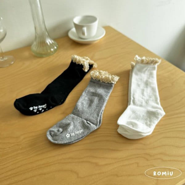 Romiu - Korean Children Fashion - #designkidswear - Basic Lace Knee Socks