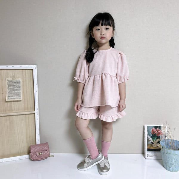 Romiu - Korean Children Fashion - #kidsshorts - Pring Pring Shirring Blouse