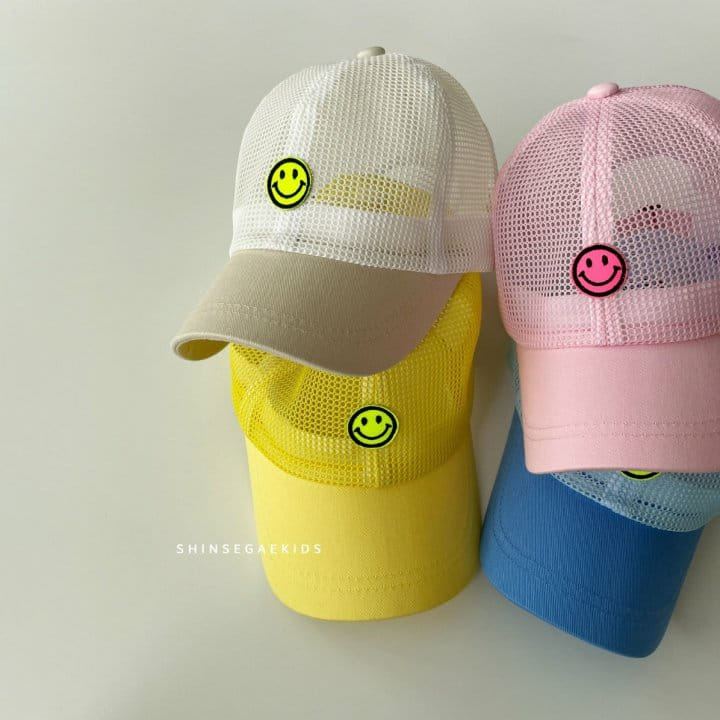 Shinseage Kids - Korean Children Fashion - #toddlerclothing - Mini Smile Mesh Ball Cap - 2