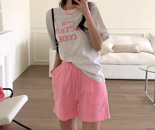 Sienne - Korean Women Fashion - #momslook - Fiction Short Sleeve Tee