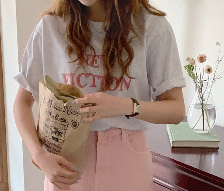 Sienne - Korean Women Fashion - #momslook - Fiction Short Sleeve Tee - 5