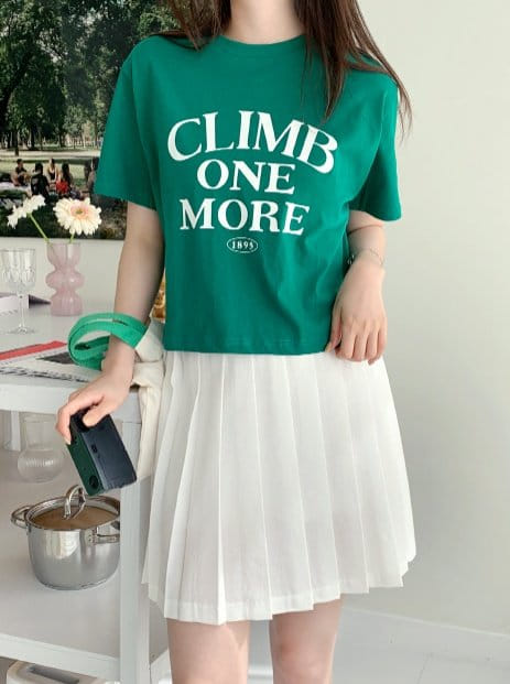 Sienne - Korean Women Fashion - #momslook - One More Crop Short Sleeve Tee