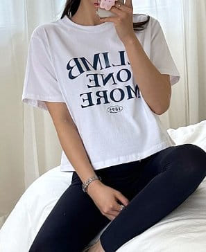 Sienne - Korean Women Fashion - #womensfashion - One More Crop Short Sleeve Tee - 2