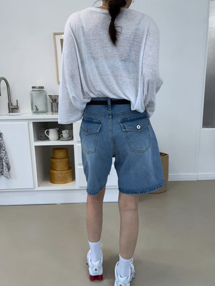 Solar - Korean Women Fashion - #momslook - Sunny Denim Half Pants - 8