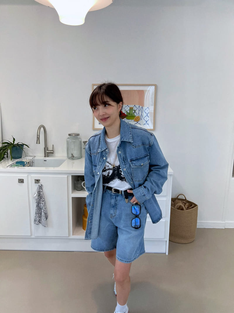 Solar - Korean Women Fashion - #momslook - Sunny Denim Shirt - 7