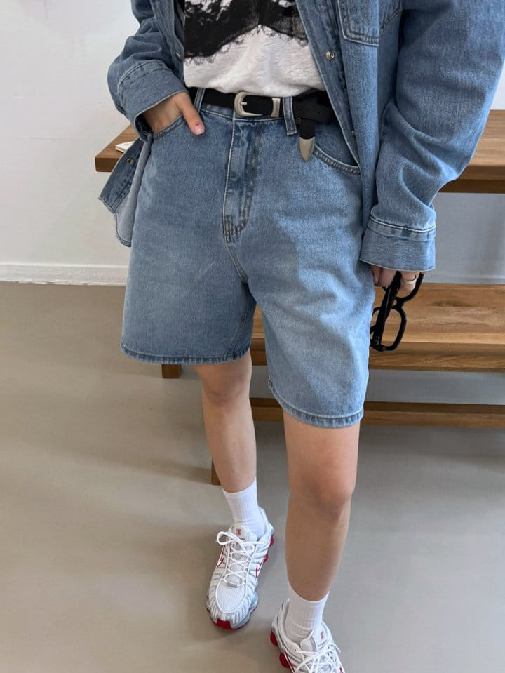 Solar - Korean Women Fashion - #womensfashion - Sunny Denim Half Pants - 5