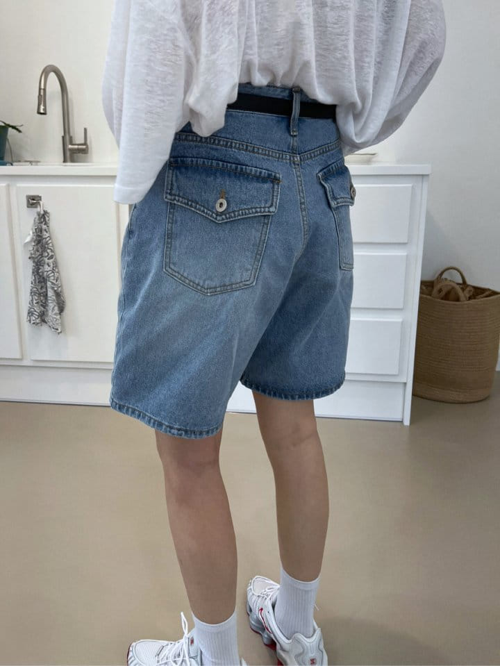 Solar - Korean Women Fashion - #womensfashion - Sunny Denim Half Pants - 9