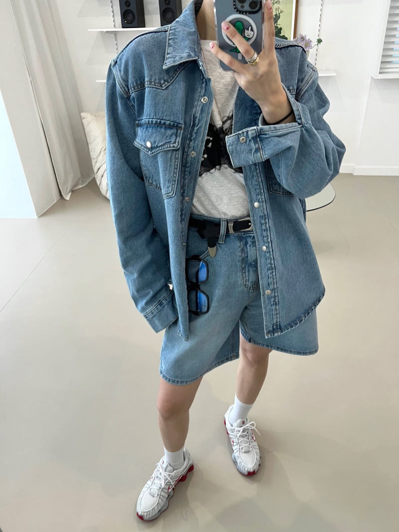 Solar - Korean Women Fashion - #womensfashion - Sunny Denim Shirt - 2