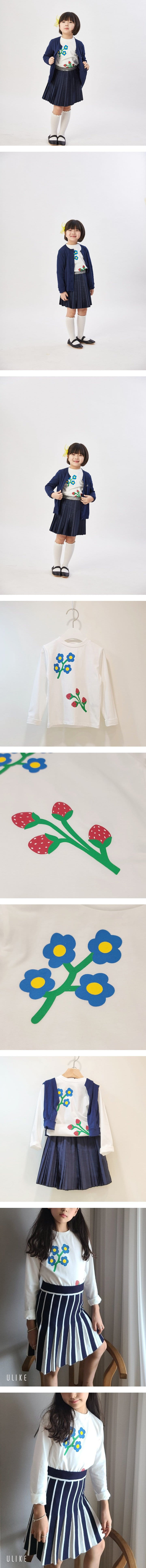 T.j - Korean Children Fashion - #kidsstore - Strawberry Flower Tee - 2