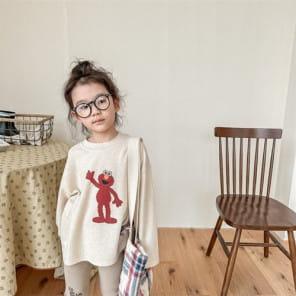 T.j - Korean Children Fashion - #kidzfashiontrend - Elmo Knit