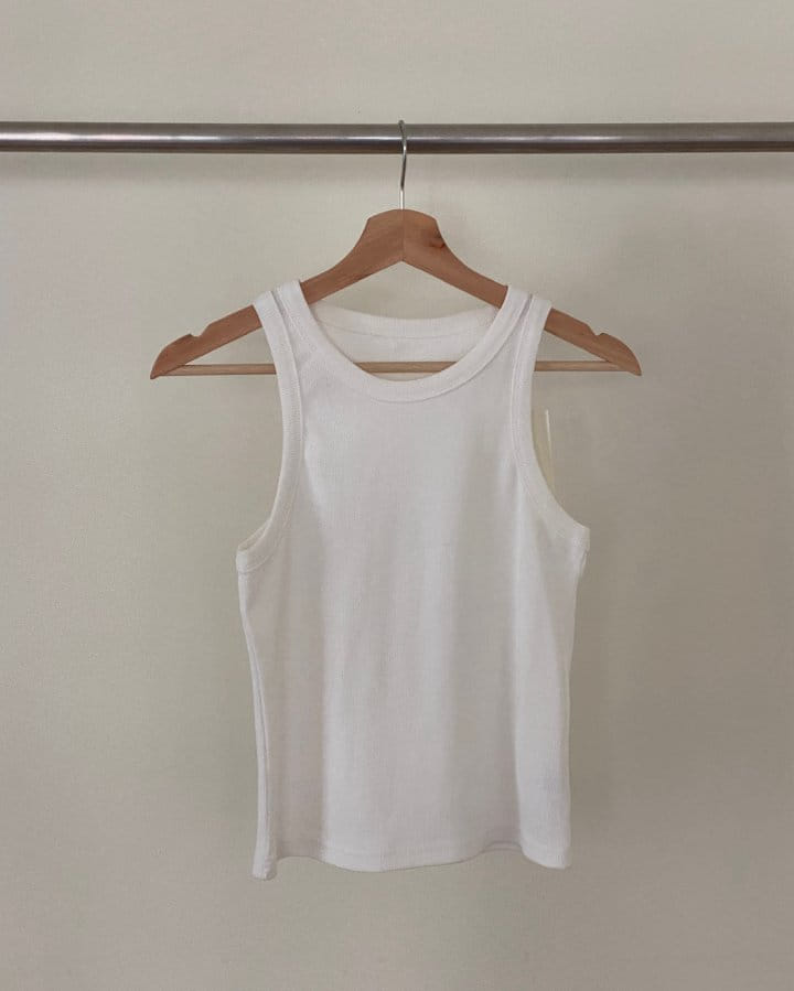 Taejoon - Korean Women Fashion - #momslook - Rib Sleeveless Tee - 4