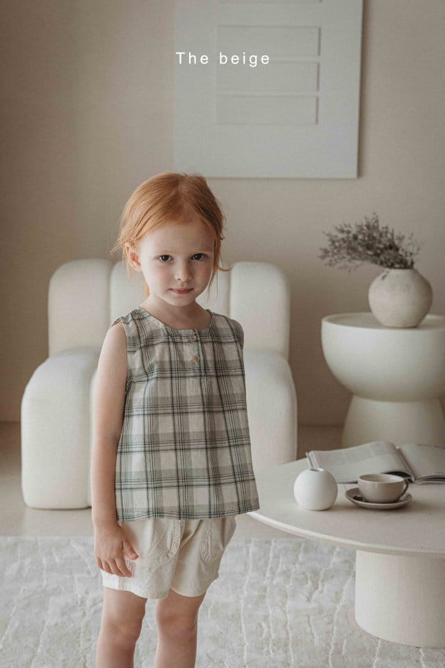 The Beige - Korean Children Fashion - #childofig - Check Jicki Sleeveless Tee - 2