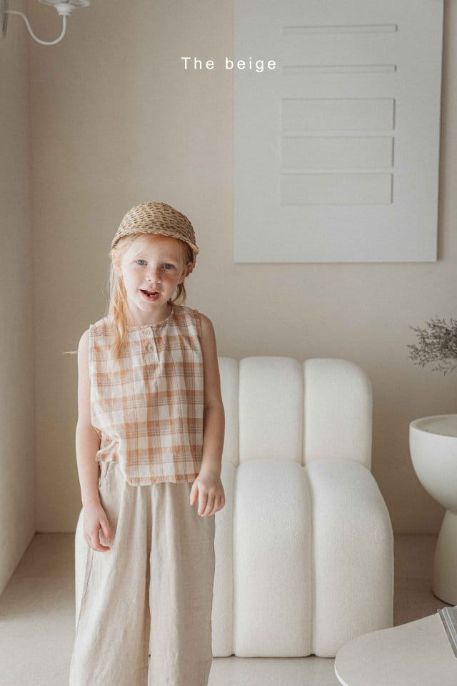 The Beige - Korean Children Fashion - #kidsshorts - Check Jicki Sleeveless Tee - 7