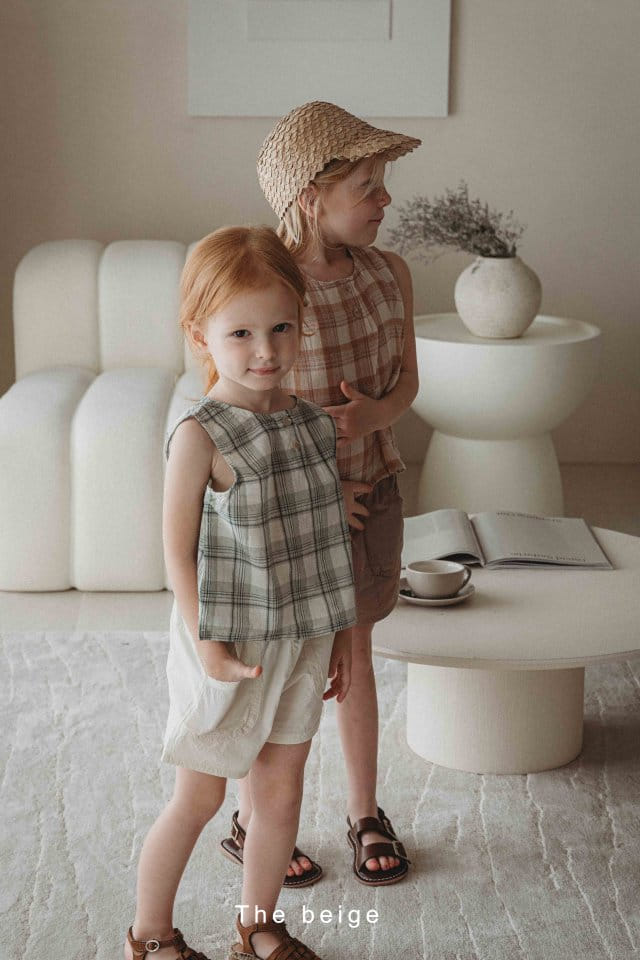 The Beige - Korean Children Fashion - #littlefashionista - Check Jicki Sleeveless Tee - 11