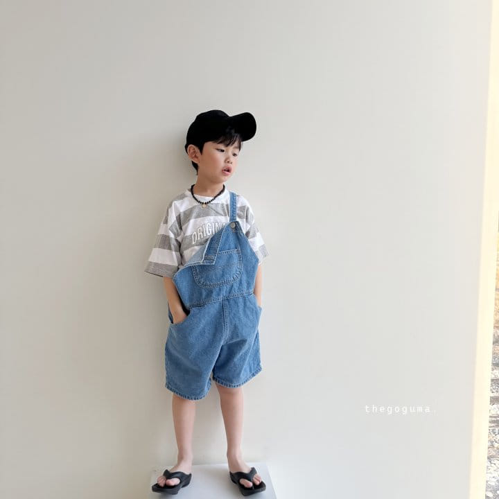 Thegoguma - Korean Children Fashion - #littlefashionista - Dungarees Denim Pants - 9