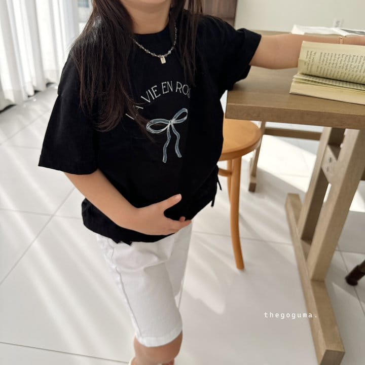 Thegoguma - Korean Children Fashion - #magicofchildhood - Rose Ribbon Tee  - 6