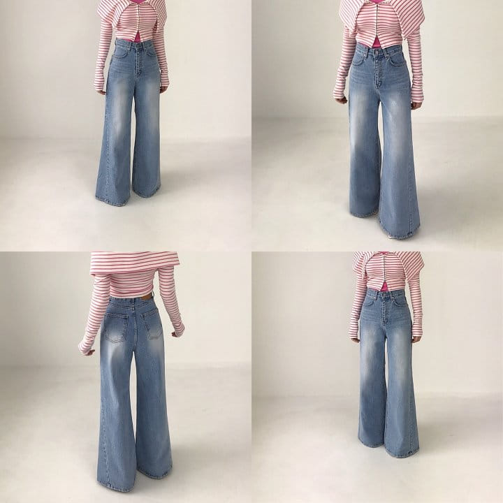 Twomoon - Korean Women Fashion - #momslook - Sidney Slit Denim Pants - 6