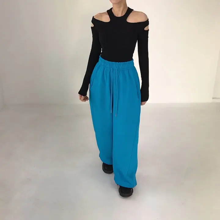 Twomoon - Korean Women Fashion - #womensfashion - Loose Line Pants - 2