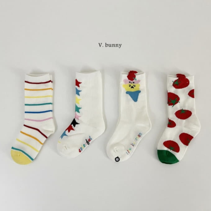 V Bunny - Korean Children Fashion - #Kfashion4kids - Icecon Socks Set