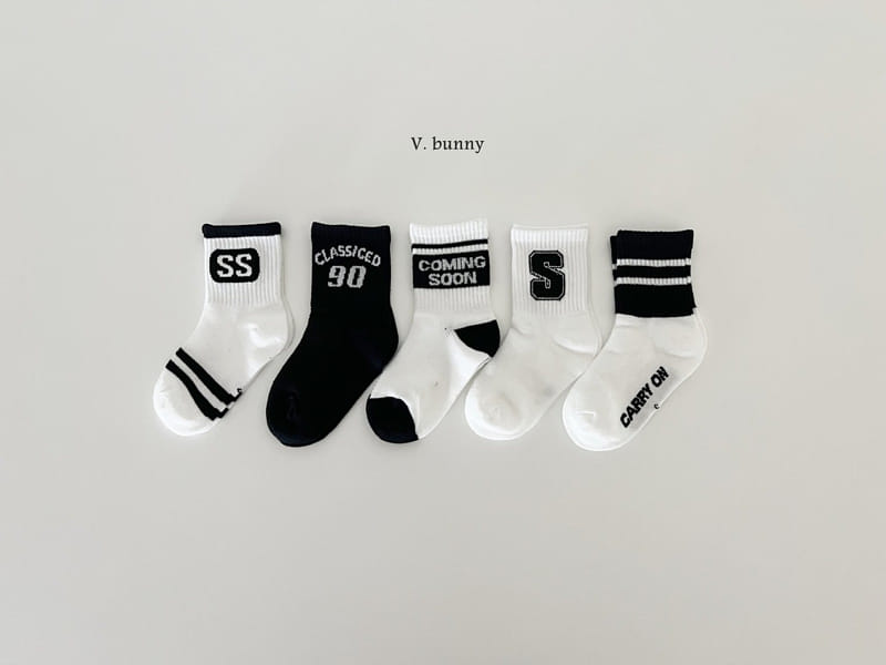 V Bunny - Korean Children Fashion - #Kfashion4kids - Coming Socks Set