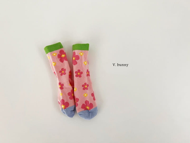 V Bunny - Korean Children Fashion - #childofig - Check Tulip Socks Set - 5