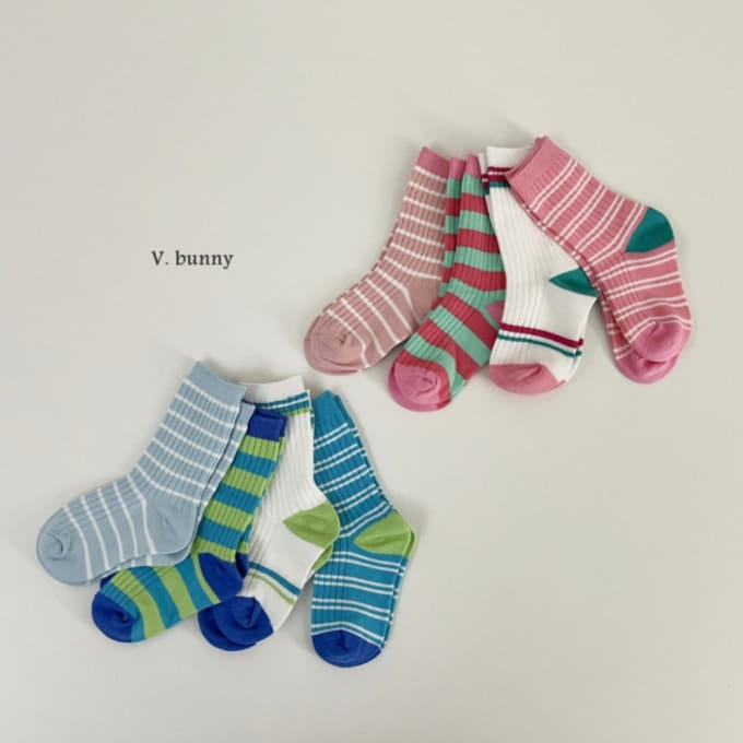 V Bunny - Korean Children Fashion - #childrensboutique - ST Socks Set