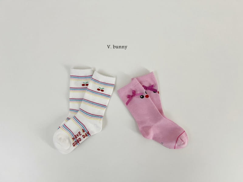 V Bunny - Korean Children Fashion - #childrensboutique - Good Day Socks Set - 11